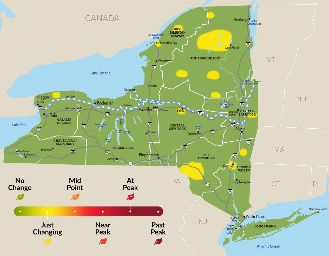 Fall foliage map week 1